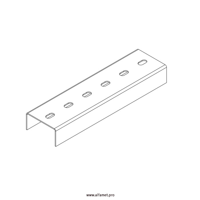 Профиль монтажный U-образный 70х40х3000 (2,5 мм)