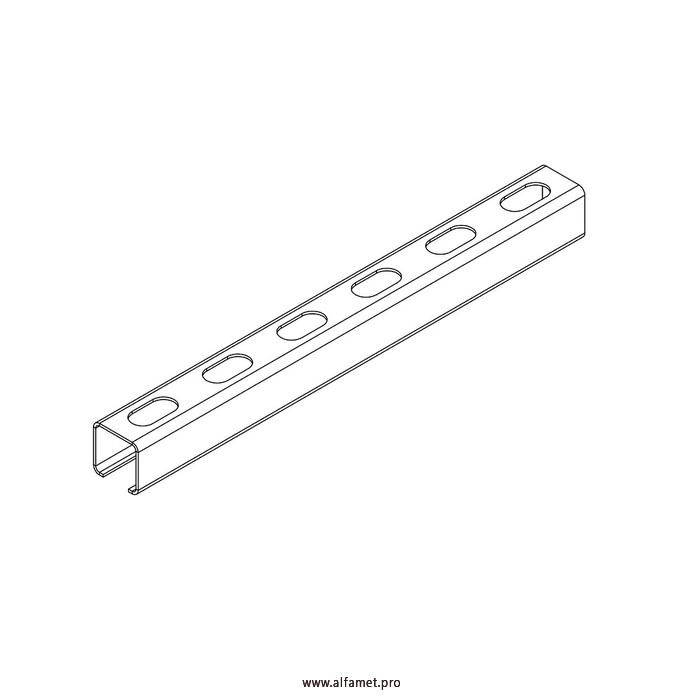 Профиль монтажный С-образный 40х40х3000 (1,5 мм)